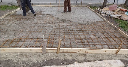 betonlemez kialakítása